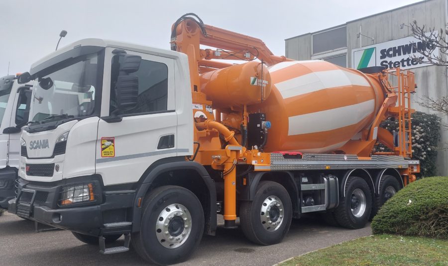 Malaxeur pompe 21 mètres châssis SCANIA Schwing Stetter